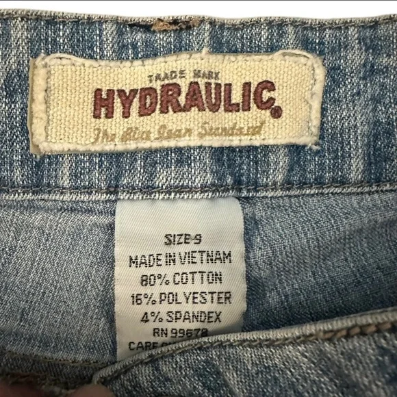 Vintage Y2K Micro Mini Denim Jean Skirt ~ Hydraulic ~ Size 9/10 - Picture 3 of 4